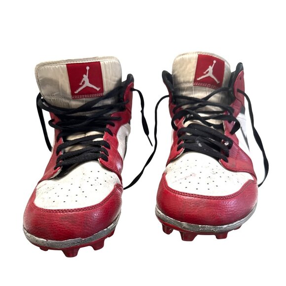 Nike Air Jordan 1 TD Retro Football Cleats Red/White/Black Size 11 Mens Shoes - Picture 4 of 9